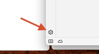 Vivaldi Desktop settings button